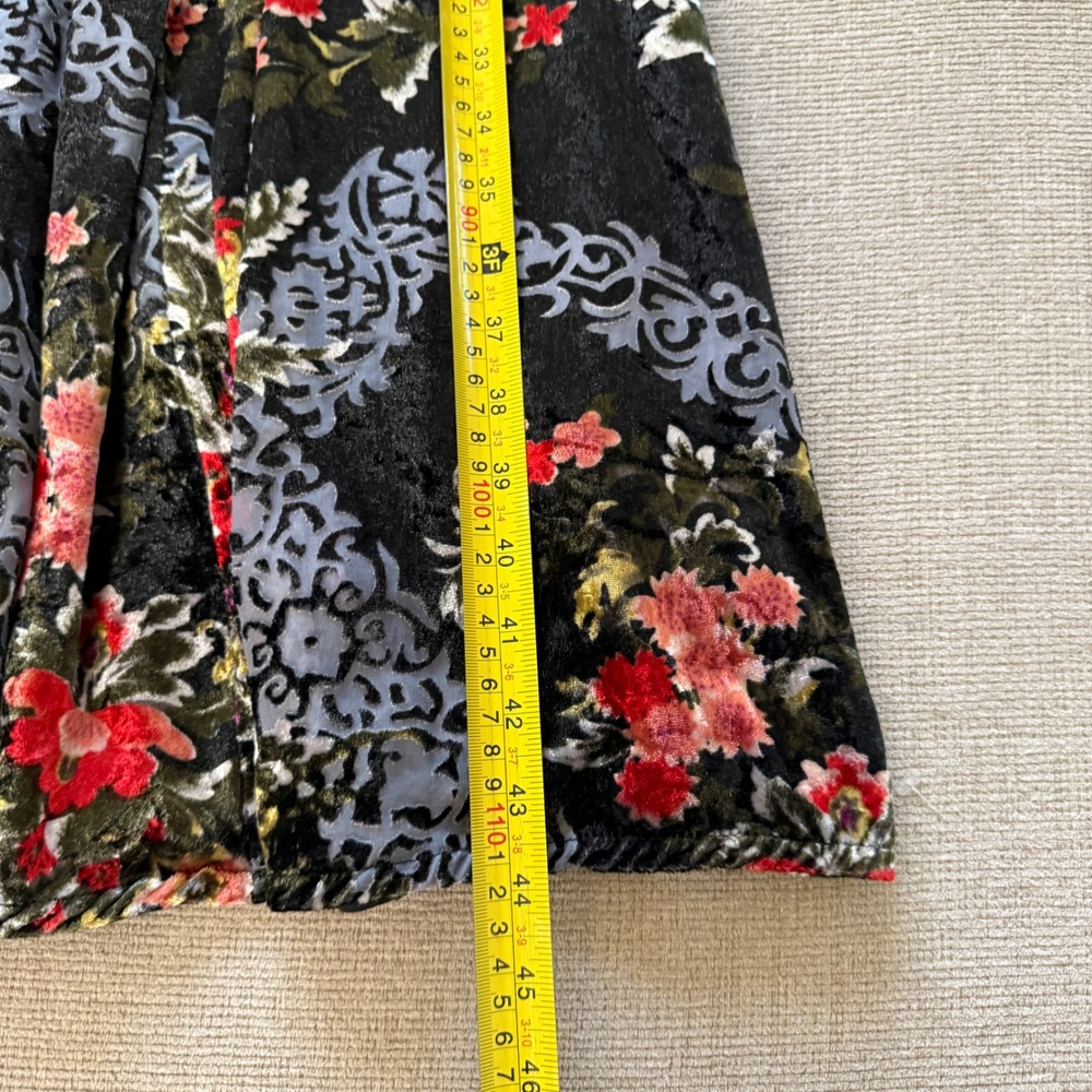 Anthropologie Womens  Floral Burnout Whimsigoth Midi Dress Size 6 Romantic Boho - Picture 10 of 11